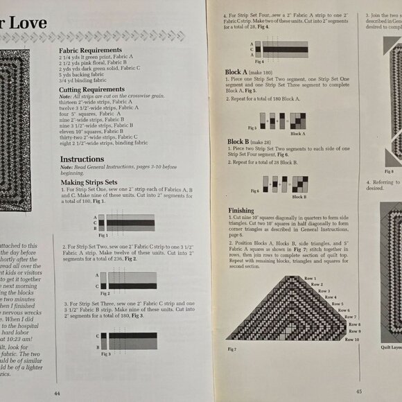 Strip Quilts In A Hurry American School Of Needlework 1994 Book Number 4153 - Picture 9 of 12